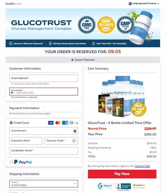 Glucotrust order